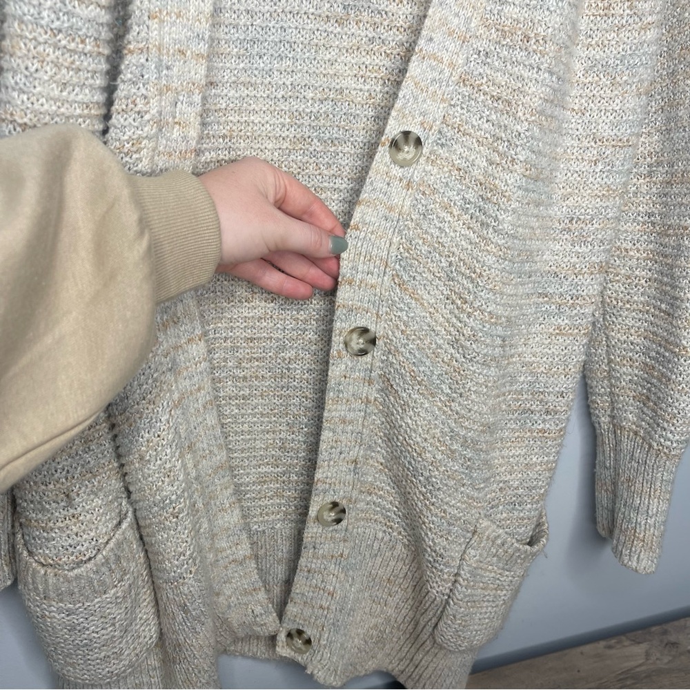 New York & Company Cardigan with Buttons and Pockets (Large) - Picture 4 of 6